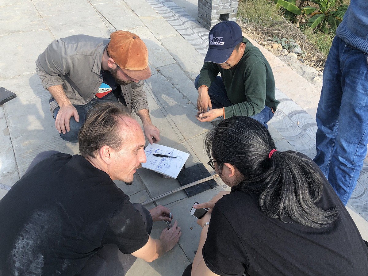 team on site, photo by Chen Fanyun
